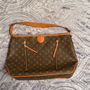 Louis Vuitton Brown and Tan Monogram Shoulder Bag